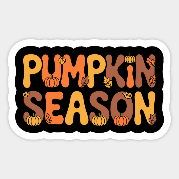 Pumpkin Season Cute Autumn Design Sticker by Designed By Marty